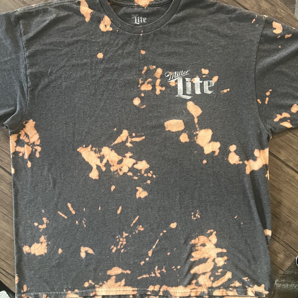 Miller Lite Grey Tie Dye Men's Shirt